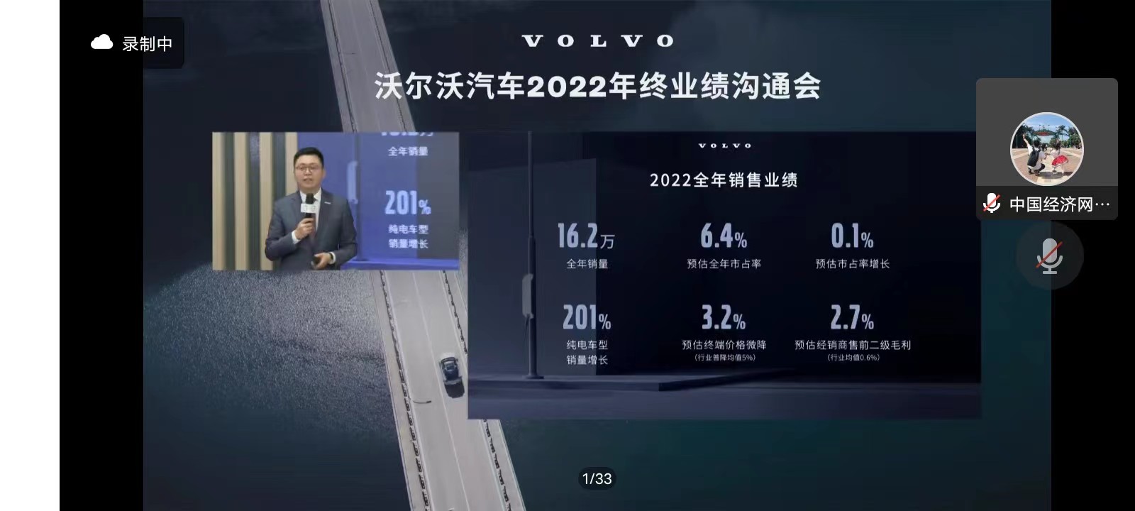 2022年市占率稳中有升 沃尔沃2023年加速电气化转型