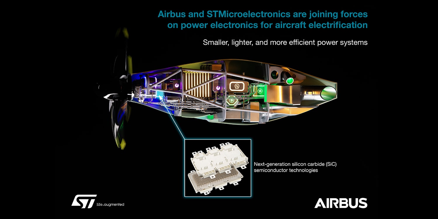 空中客车公司与意法半导体合作开发飞机电力电子组件