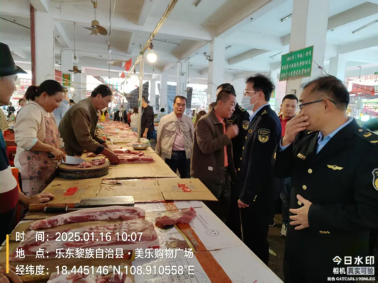 乐东县农业农村局开展春节畜禽产品安全专项执法，守护群众“舌尖上的安全”